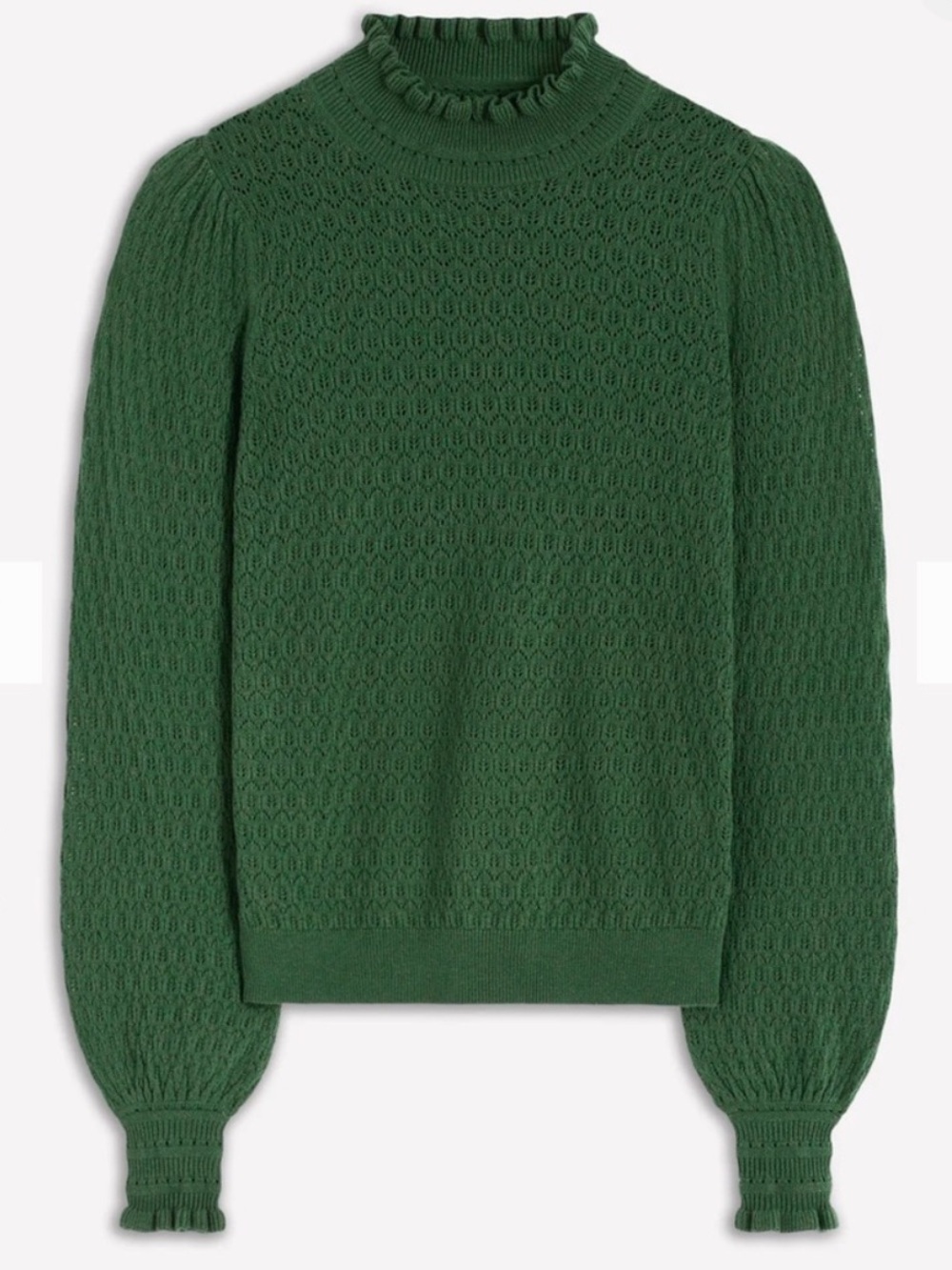 Boden Pointelle Ruffle Sweater - Picture 4 of 12